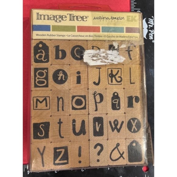 Image Tree Alphabet Rubber Stamp Set of 30 Lowercase MB Collage ABC ITMB01 - Picture 3 of 4